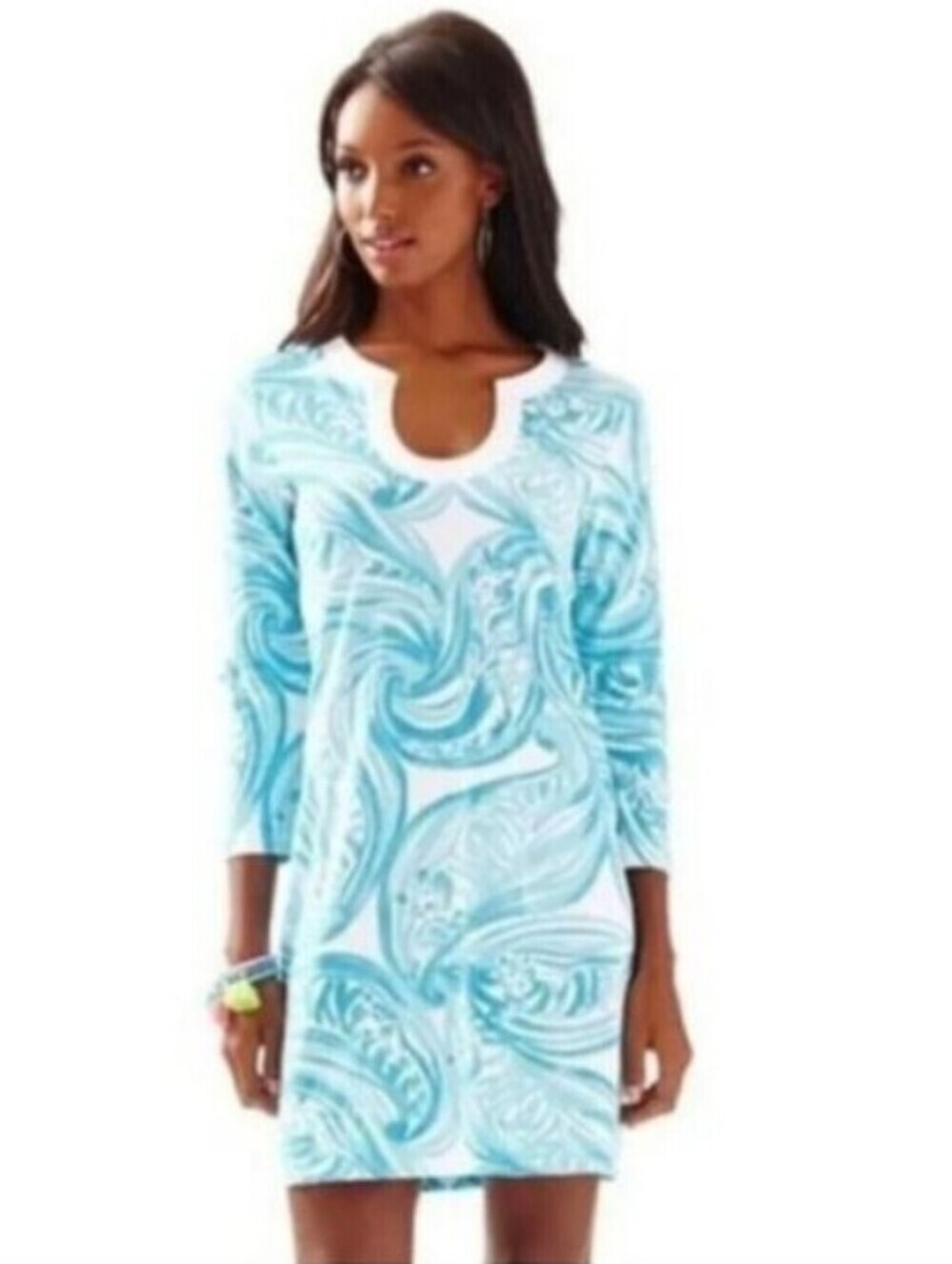 Lilly Pulitzer Marlina Cotton T-Shirt Dress Windward Tiger Print Size XS